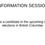 Presentation script: How to be a candidate in the upcoming municipal elections in BC